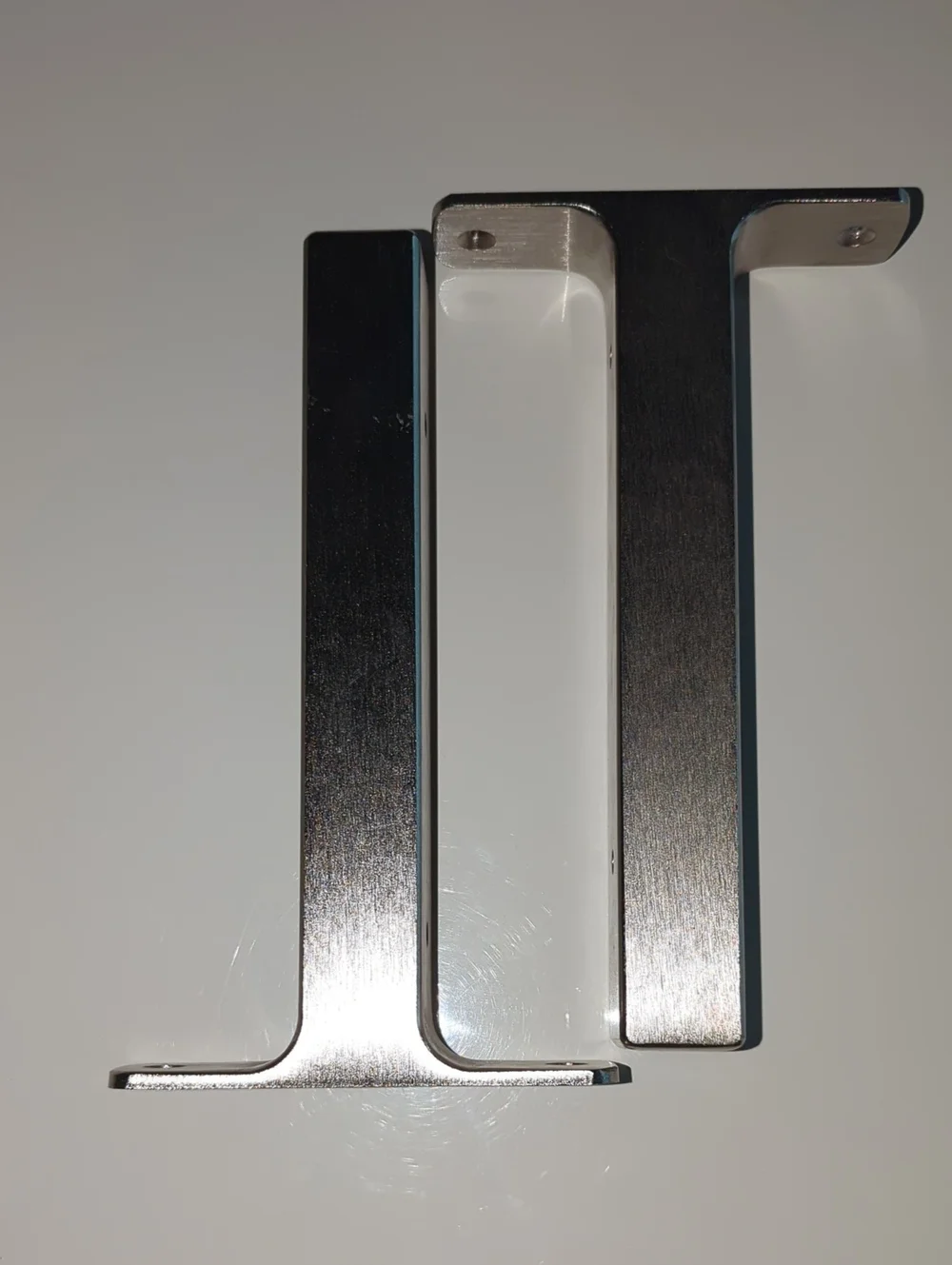 IKEA-Granhult A pair (2) Brushed Silver Metal Shelve Brackets, 7-3/4